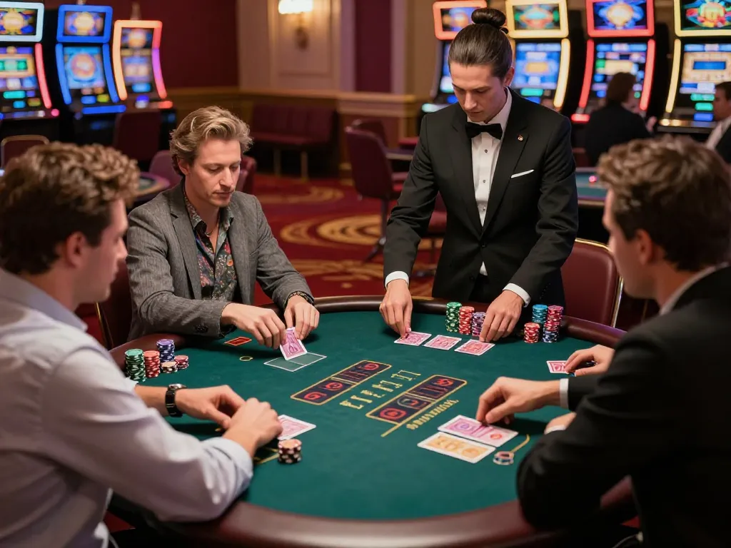 Active blackjack table where players engage in strategic gameplay at say88 casino.