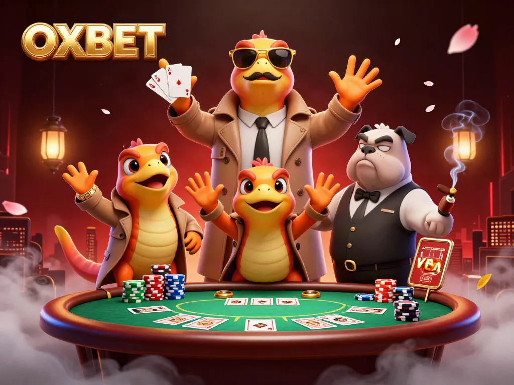 Engage in thrilling gameplay at OXBET with raptors sneaking into a VIP casino lounge.