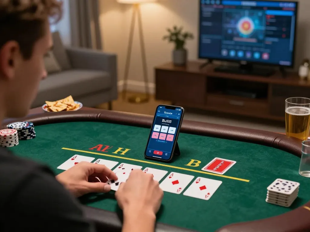 A player enjoying online gaming on Trang chủ BL555, showcasing a home casino experience.