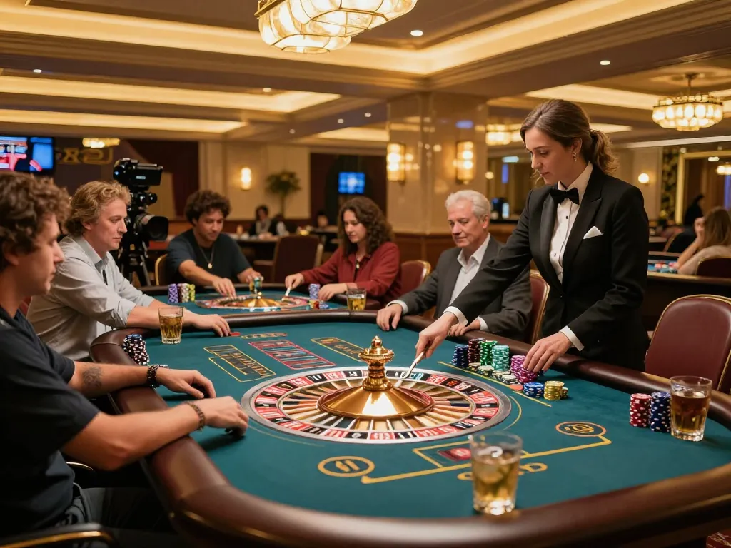 Players engaged in thrilling roulette action at Casino XX88, showcasing excitement and strategic bets.