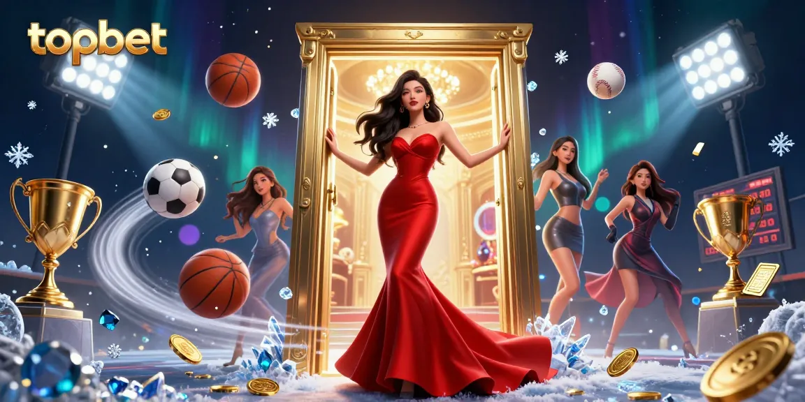 Bet on topbet with sports excitement illustrated through a dynamic casino scene.