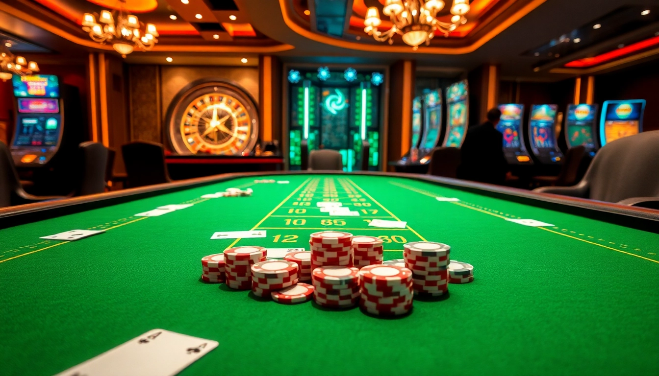 Engage with the exciting casino scene at 78winn.co featuring poker chips and roulette.