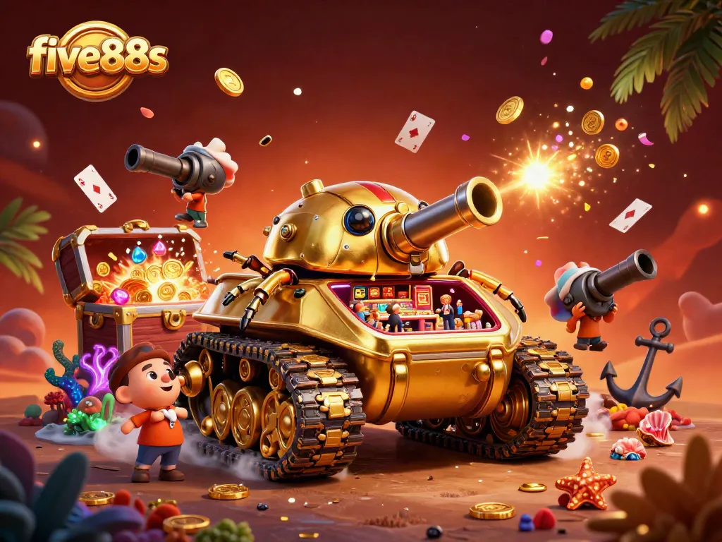 Experience the thrill of five88s with a vibrant cartoon casino adventure showcasing dynamic gaming elements.