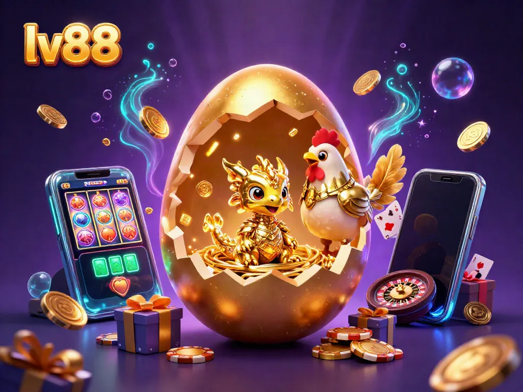 Experience thrilling gameplay at lv88 with a golden baby dragon guarding top prizes, colorful slots, and more.
