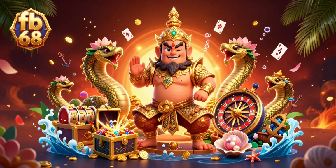 Engage and win at fb 68 with vibrant characters and dynamic casino elements in an immersive setting.