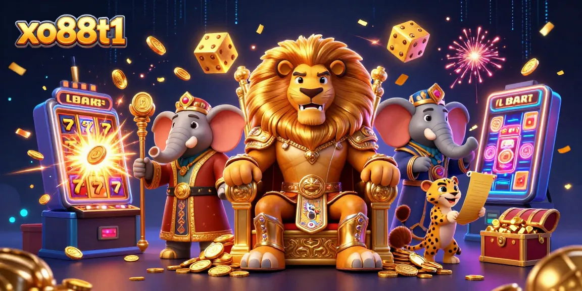 Win big at xo88t1 with interactive 3D gaming, featuring vibrant casino elements and characters.