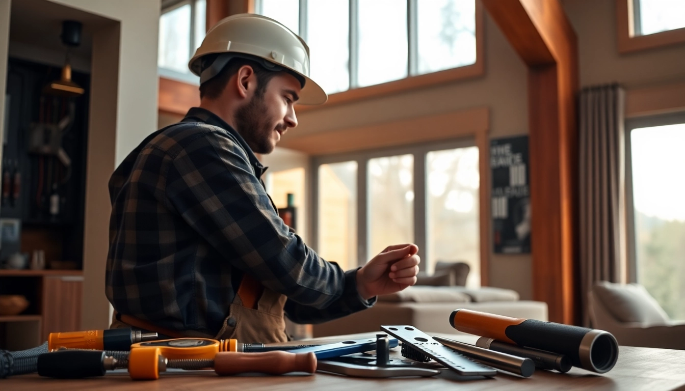 Vancouver electrician expertly working on an electrical panel, showcasing professionalism.