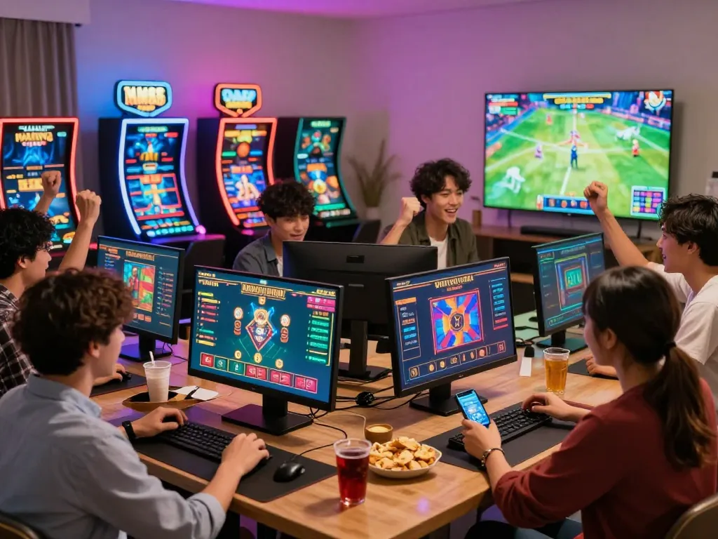 Engaged players enjoying the excitement of MM88 online gaming with vibrant atmosphere and dynamic interfaces.