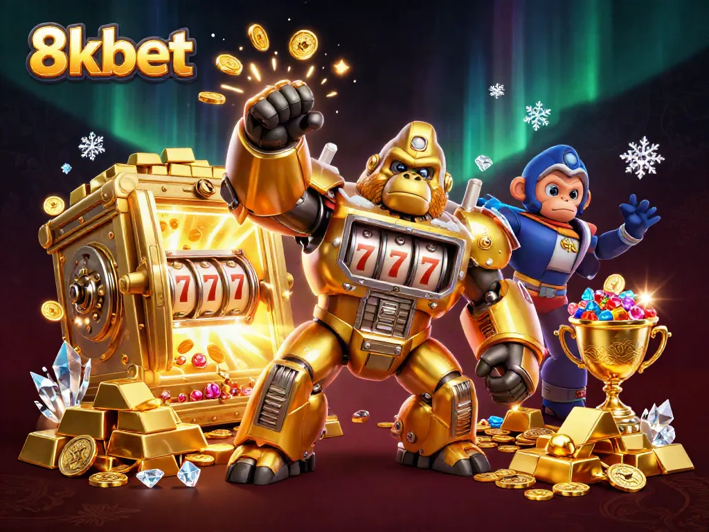 Experience the thrill of winning with 8xbet in a vibrant, dynamic casino scene with exciting elements.