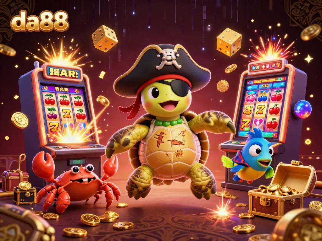Experience thrilling slot action with da88 featuring cartoon characters and a jackpot explosion atmosphere.