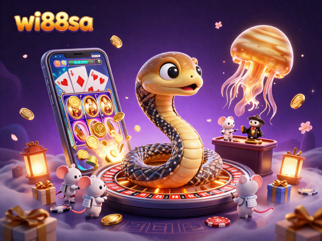 Place your bets at wi88sa with astronaut mice at a cosmic roulette wheel.