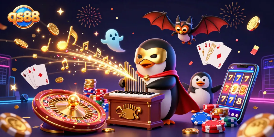 Engage with exciting qs88 casino action featuring golden coins and dynamic gambling elements.