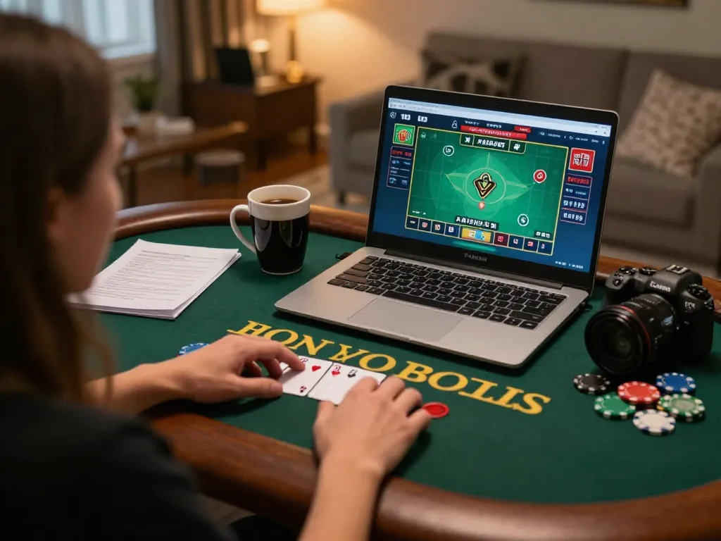Engaging in live dealer blackjack on https://max88sss.com/ with cozy home setup and warm ambiance.