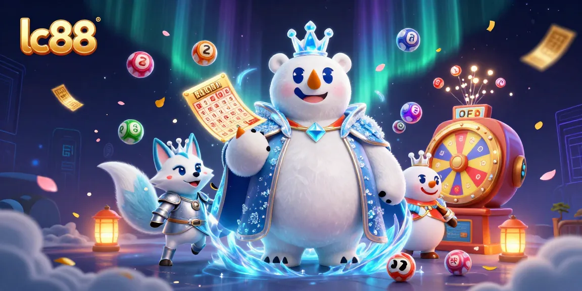Engage in exciting lottery activities with lc88 as the ice king polar bear and snow fox fill the scene with joy.