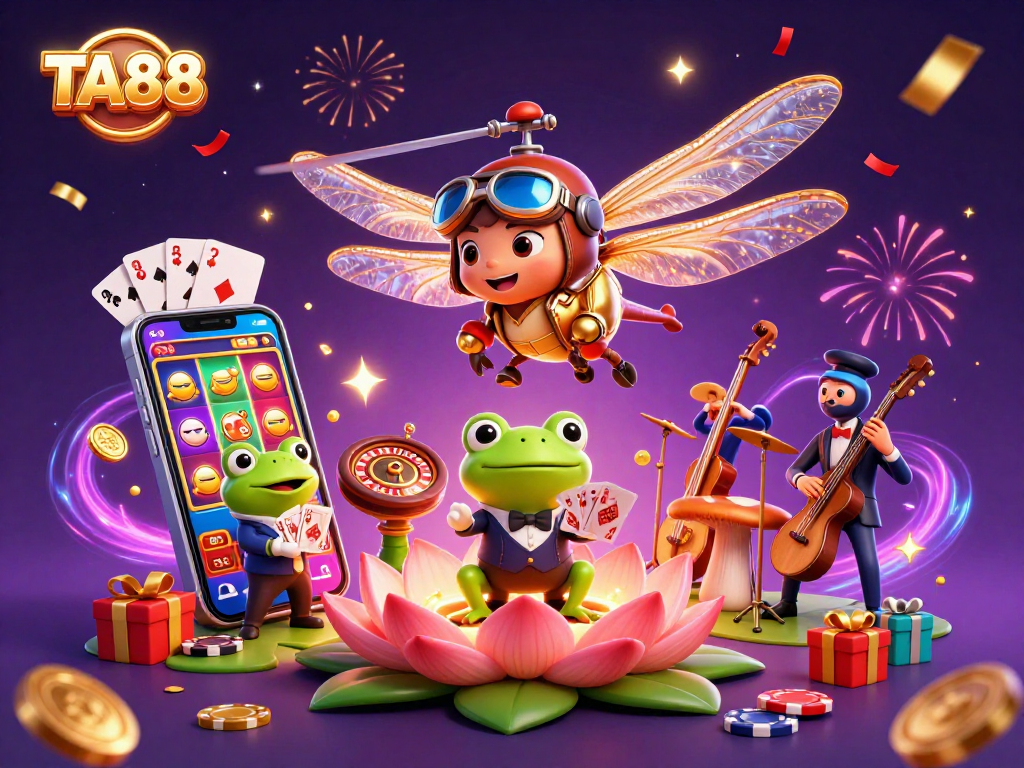 Experience TA88's vibrant casino adventure with dynamic characters and engaging game elements.
