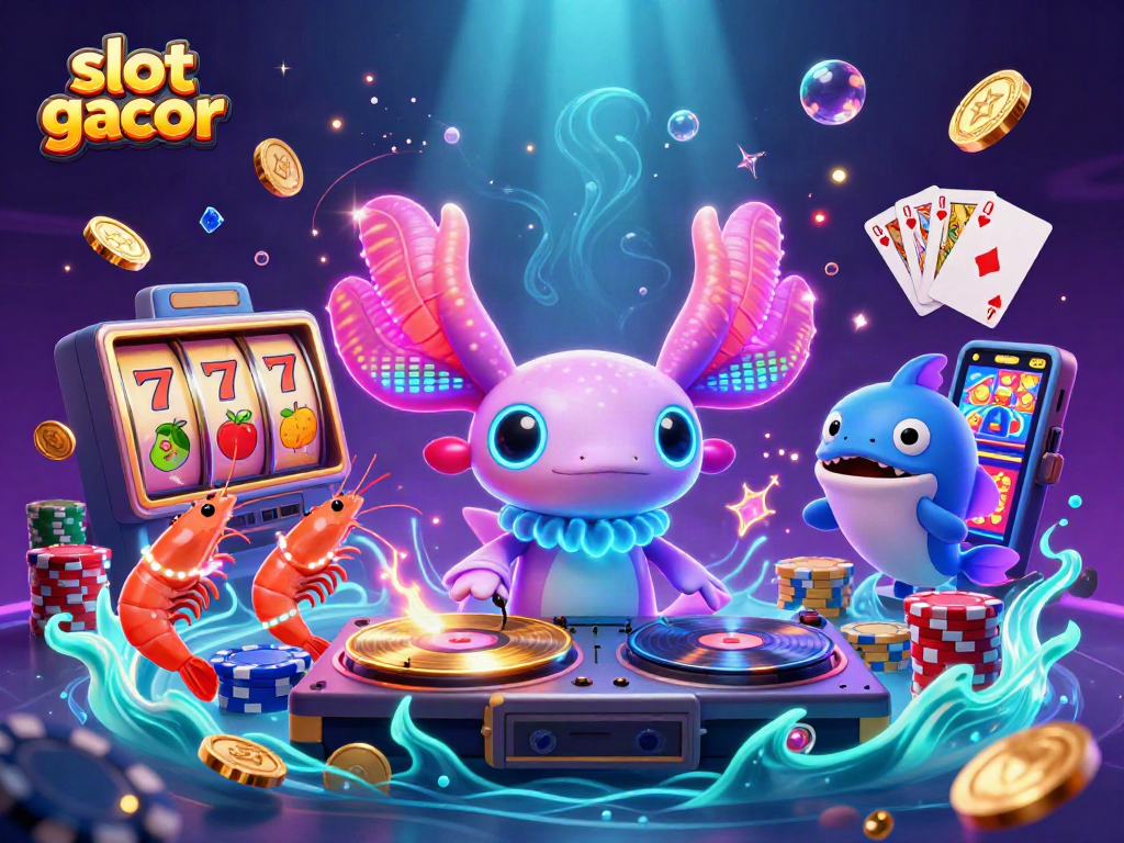 Engage in thrilling slot gacor excitement with vibrant 3D cartoon characters and dynamic casino elements.