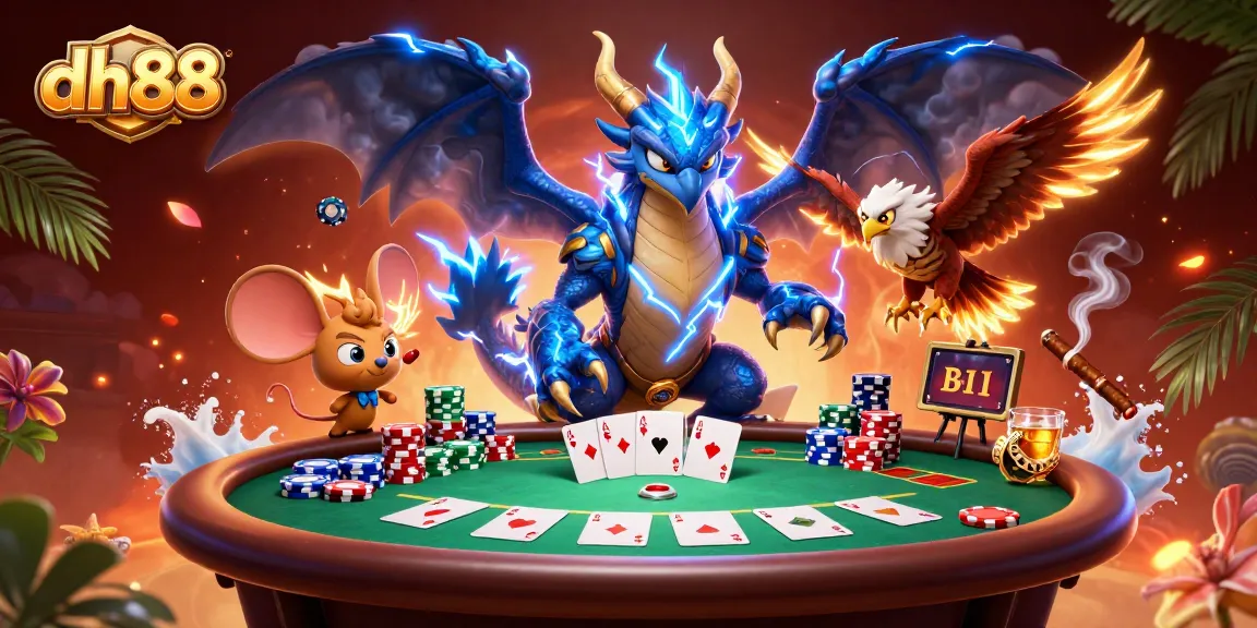 Experience thrilling poker action with dh88 as legendary characters battle it out at the table.